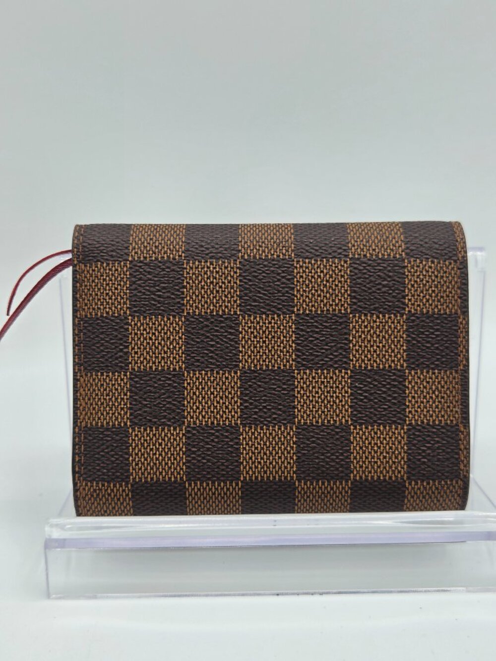 Louis Vuitton Victorine Wallet โ Damier Ebene | Cherry Interior | Pre-Owned - Picture 3 of 16